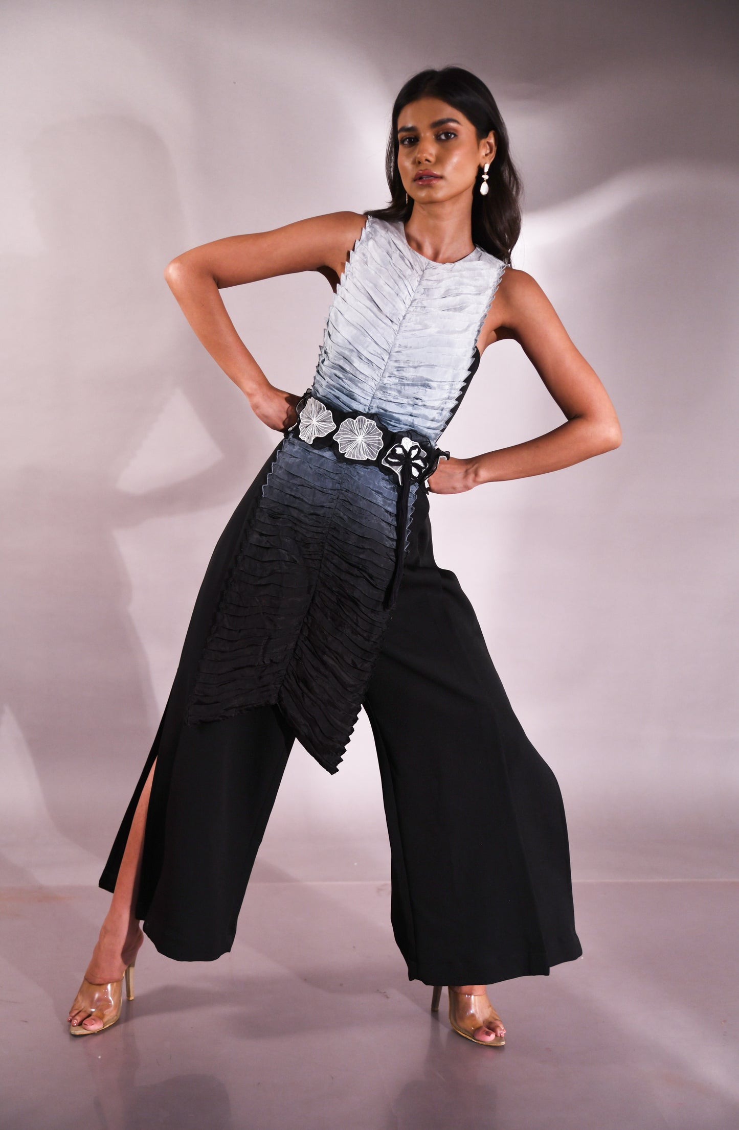 COALESCE JUMPSUIT WITH BELT