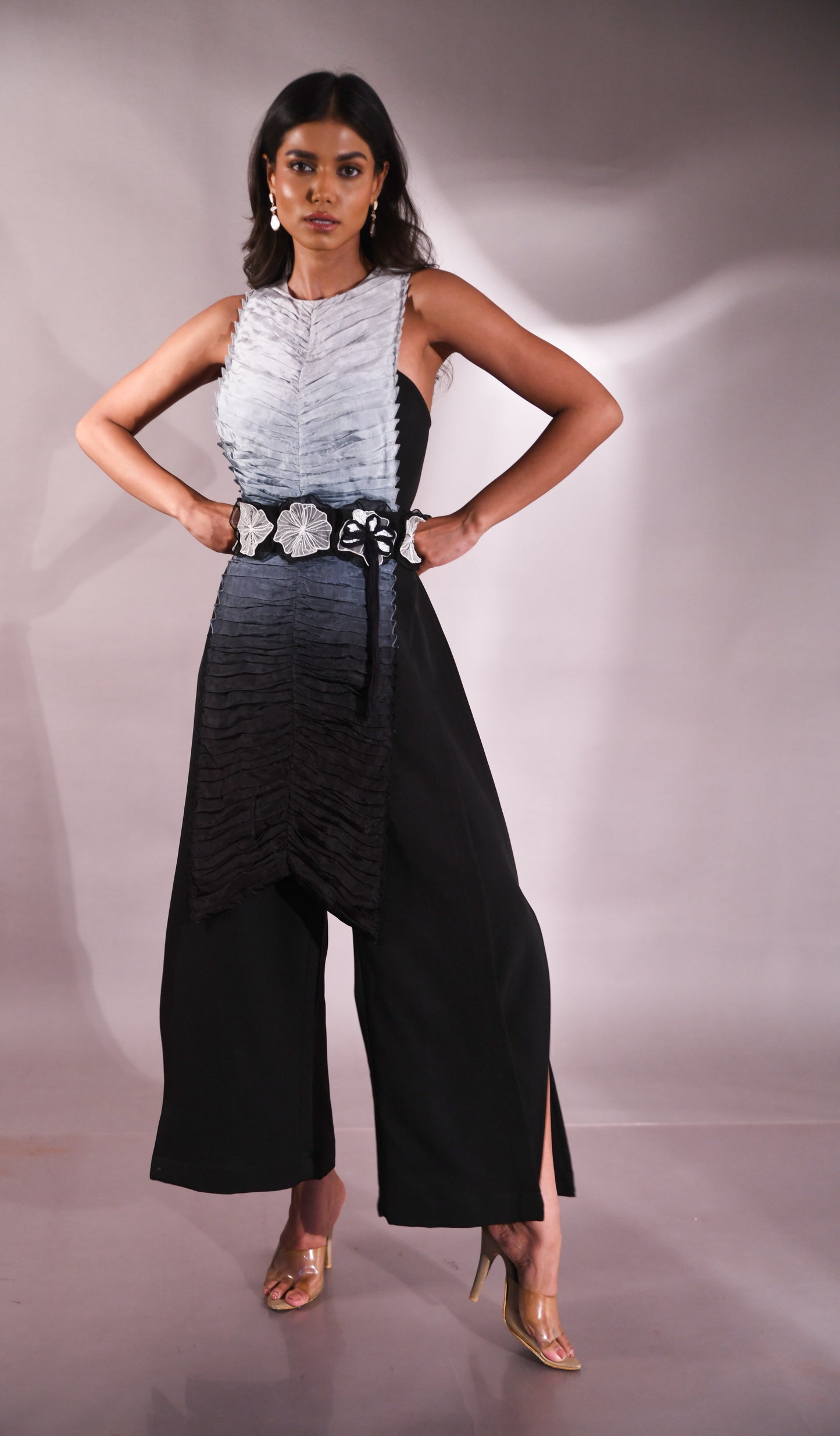 COALESCE JUMPSUIT WITH BELT