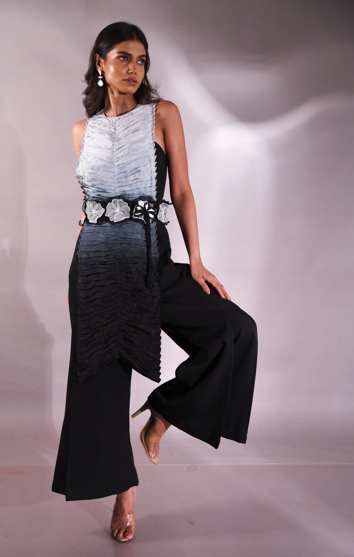 COALESCE JUMPSUIT WITH BELT