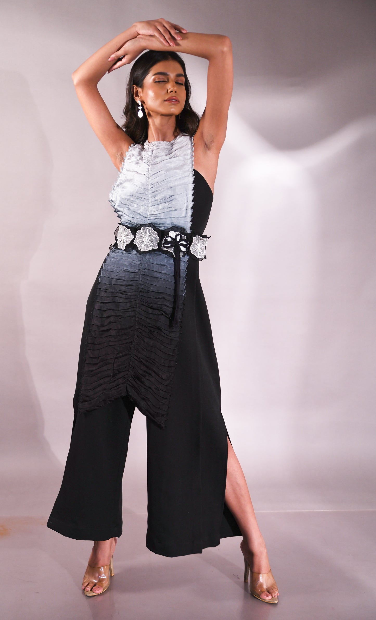 COALESCE JUMPSUIT WITH BELT