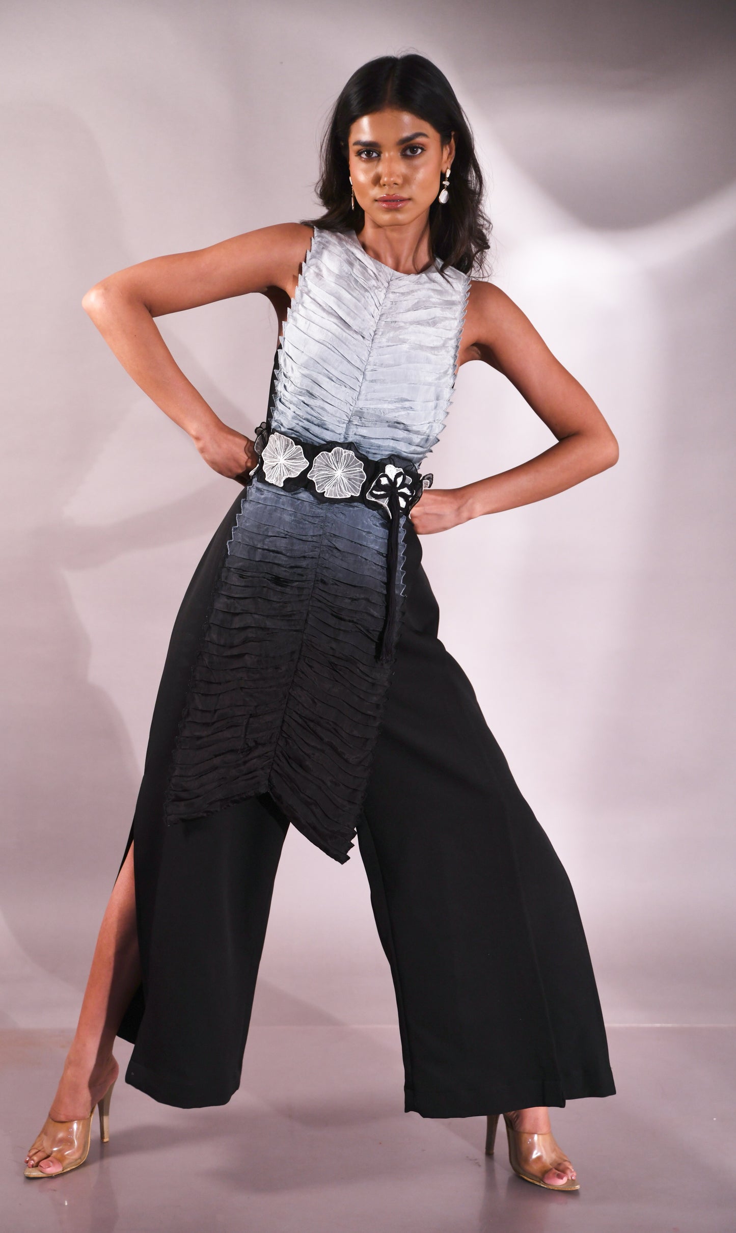 COALESCE JUMPSUIT WITH BELT