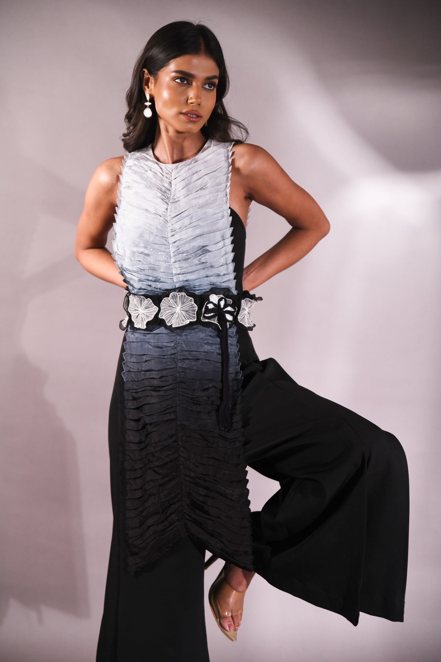 COALESCE JUMPSUIT WITH BELT