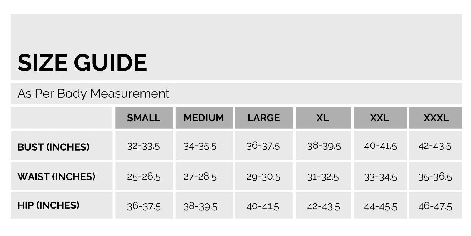 Size Guide