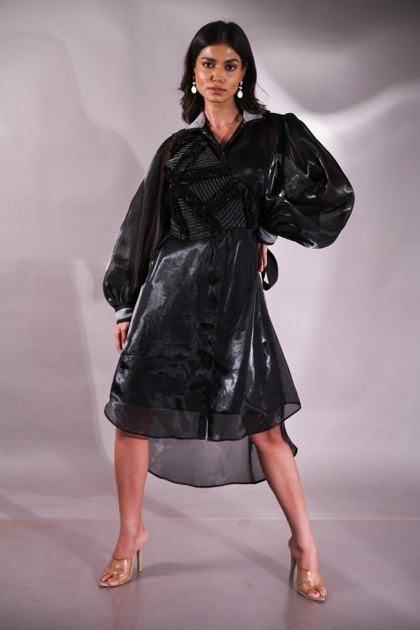 ELECTIC GEODE SHIRT DRESS & WAIST COAT