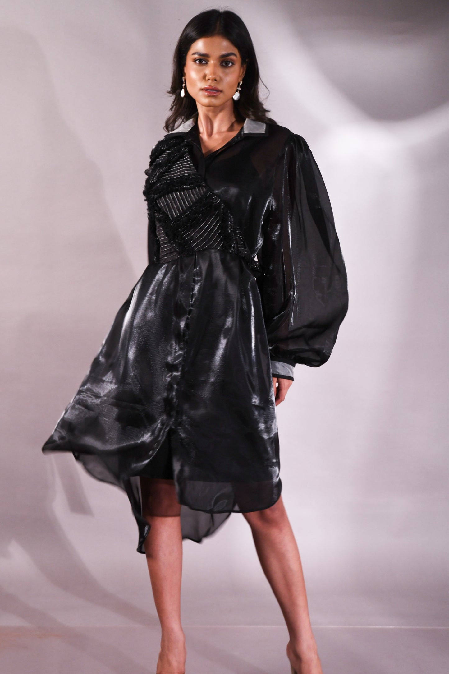 ELECTIC GEODE SHIRT DRESS & WAIST COAT